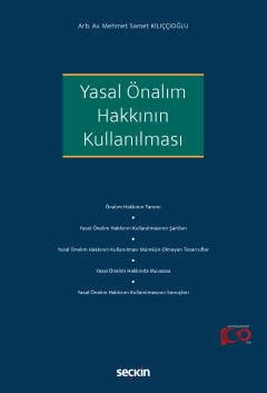 Yasal Önalım Hakkının Kullanılması kapak görseli